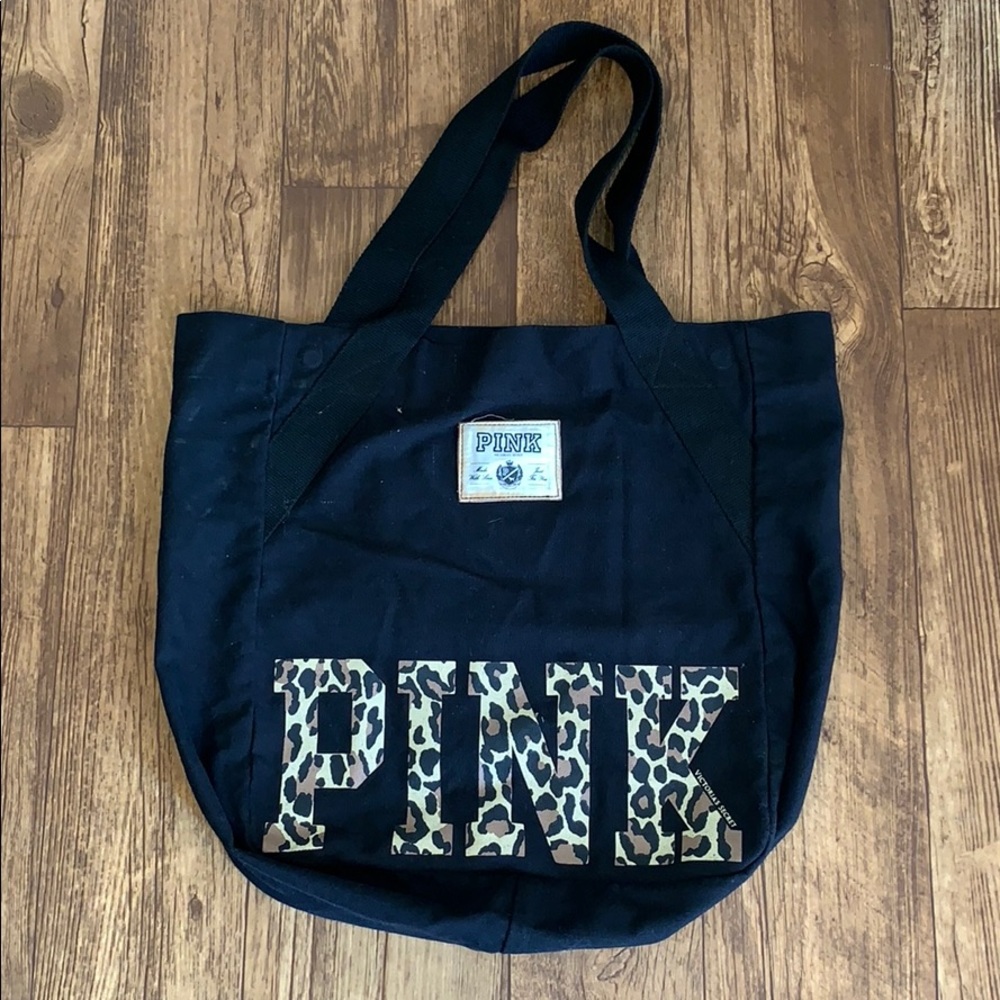 Victoria’s Secret PINK black canvas tote